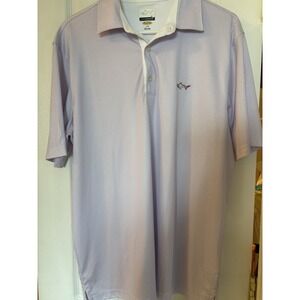 Greg Norman Play Dry‎ Lavender And White Polo Golf Shirt